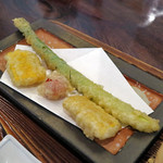 ながや - アスパラとコーンの天