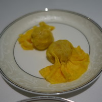 REIKASAI GINZA - 清朝官僚のポシェットを模した海老の茶巾包み