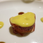 ロオジエ - オマールブルー　夏野菜の小さな菜園　ベルガモット　アカシアのハチミツ　パッションフルーツのヴィネグレット　焙煎パンプキンシードオイル