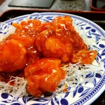 味千ラーメン - 定食のエビチリは、この量。