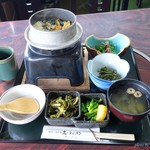 ホーライサン - 2018年4月　山菜釜めし定食【1400円】