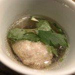 焼き鳥 とりら - スープの捏は直前に単独で蒸してます