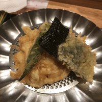 一心 金子 - かき揚げ、のり、オクラ