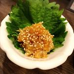 渋谷 桜丘 肉寿司 - 鳥軟骨の梅水晶