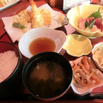 まきのきてい - 刺身と天婦羅