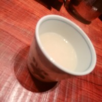 とり田 博多本店 - 鶏スープ(ピンボケ)