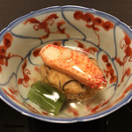 御料理 寺沢 - 毛蟹の飛龍頭に毛蟹の脚肉の銀餡掛け