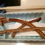 うなぎ 魚政 - 骨せんべい