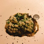 イチリン ハナレ - アオリイカと大葉の炒め イカスミソース