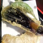 味奈登庵 - そのほかにも南瓜、ししとう、ナスの天ぷらをいただきました