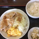 ラーメン 創作麺処 めん坊 - 生姜焼き定食