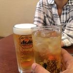 紅梅園 - H.30.6.2.昼 ハイボール 400円税別 vs 生ビール 500円税別 de 乾杯♪