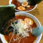 ラーメン 精一杯 - 辛シビラーメン　辛さ3　玉子はサービスみたい