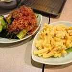 Kushi Katsu Tanaka Nishi Nippori Ten - 梅きゅうり、カレー味のマカロニサラダ