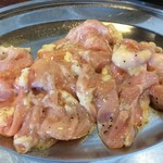 塩ホルモン 炭楽 - 鶏ハラミ