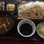 花月庵 - もりそば　５５０円　＆　ミニカレー丼　＋３００円　(2018/07)