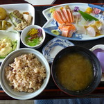 いろり　じねん - 「みゆき鱒の刺身定食」1,200円