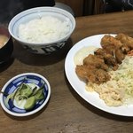 金子屋 - カキフライ定食 ¥850