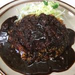 キッチン南海 - カツカレー（上から）