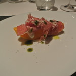 リストランテ カノフィーロ - 宮崎さんアップルマンゴーとサンダニエーレプロシュート