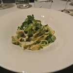 リストランテ カノフィーロ - 北寄と真イカ、キュウリのソース　フェデリーニ