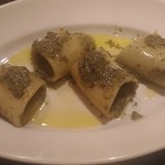 ズッペリア オステリア ピティリアーノ - 2018年6月訪問時、パッケリ、天然のワラビとオリーブソース