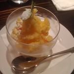 ズッペリア オステリア ピティリアーノ - 2018年6月訪問時、季節のソルベット（ミスキョウコという柑橘）