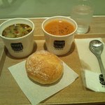 スープストックトーキョー - オマール海老のビスクと8種の野菜と鶏肉のスープ