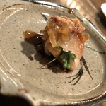 焼き鳥 とりら - むぬタタキ同様に前夜も頂いた熟成レバーの二段活用！