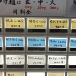 麺心 國もと - メニュー(2018.07)