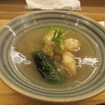 露庵 菊乃井 - 冬瓜とニシンを揚げたもの？