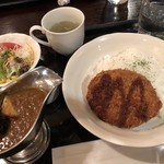 ダイニングカフェ エスペリア - カツカレーセット 1000円税込