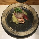 かっぽう寿 - イサキと季節野菜の酢ジュレがけ