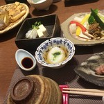 炭平 - 焼魚・もろみ味噌野菜