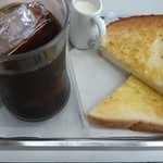 アオイ - アイスコーヒー・モーニングセット350円