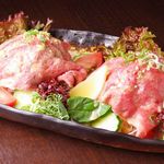 Olive beef sesame shabu salad