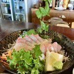 西村商店 - カンパチの薄造り定食スペシャル(\1,667)　カンパチ