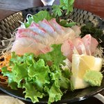 西村商店 - カンパチの薄造り定食スペシャル(\1,667)　カンパチ