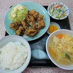 いせや - 唐揚げ定食@いせや食堂（2018年1月某日）