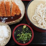 Jinriki Udon Sadai Minami Ten - ロースとんかつざるうどんセット