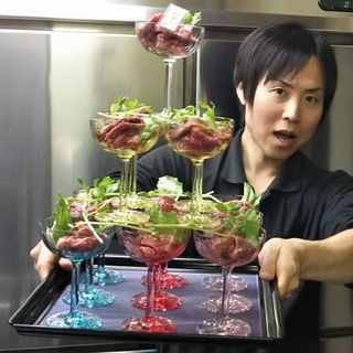 特別な日に＜お肉でシャンパンタワー＞