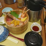 おひつごはん四六時中 - 特盛うにの海鮮にぎわいおひつごはん