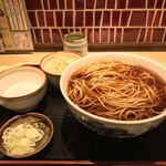 味奈登庵 - かけそば 大盛り＋とろろ＋揚げ玉！