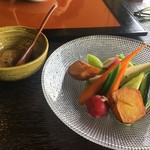 仁木家 - 季節野菜の大葉味噌添え