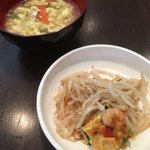 オッパ - お惣菜とスープをいただきました