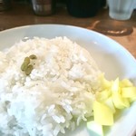 アフターグロウ - ご飯もシャッキリ。玉葱も口直しに爽やか