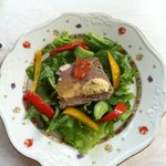 オーベルジュ デュ ルナロッサ - 野菜サラダと豚肉のテリーヌ