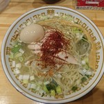 中華そばムタヒロ - 玉ねぎの冷やし鶏塩そば+味タマ♪(限定)