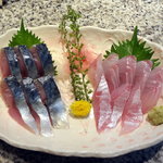 なみはな - 〆鯖と赤めばるの刺身