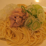 らーめん芝浜 - 小麦三昧＜生揚げ醤油の低加麺まぜそば＞ズームアップ